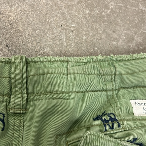 Abercrombie & Fitch vintage y2k Green Shorts with Moose Embroidery - Picture 8 of 9